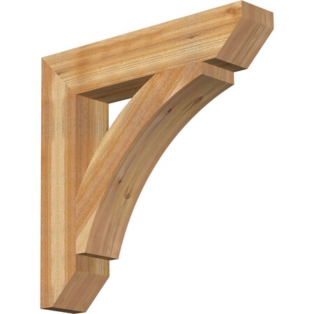 Ekena Millwork Thorton Slat Rough Sawn Bracket, Western Red Cedar, 6"W x 32"D x 32"H BKT06X32X32THR06RWR
